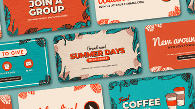 Summer Days Mega-Series church colorful days design graphic design mega series ministry proclaim promedia retro series sermon service slides summer tropical vintage weekend