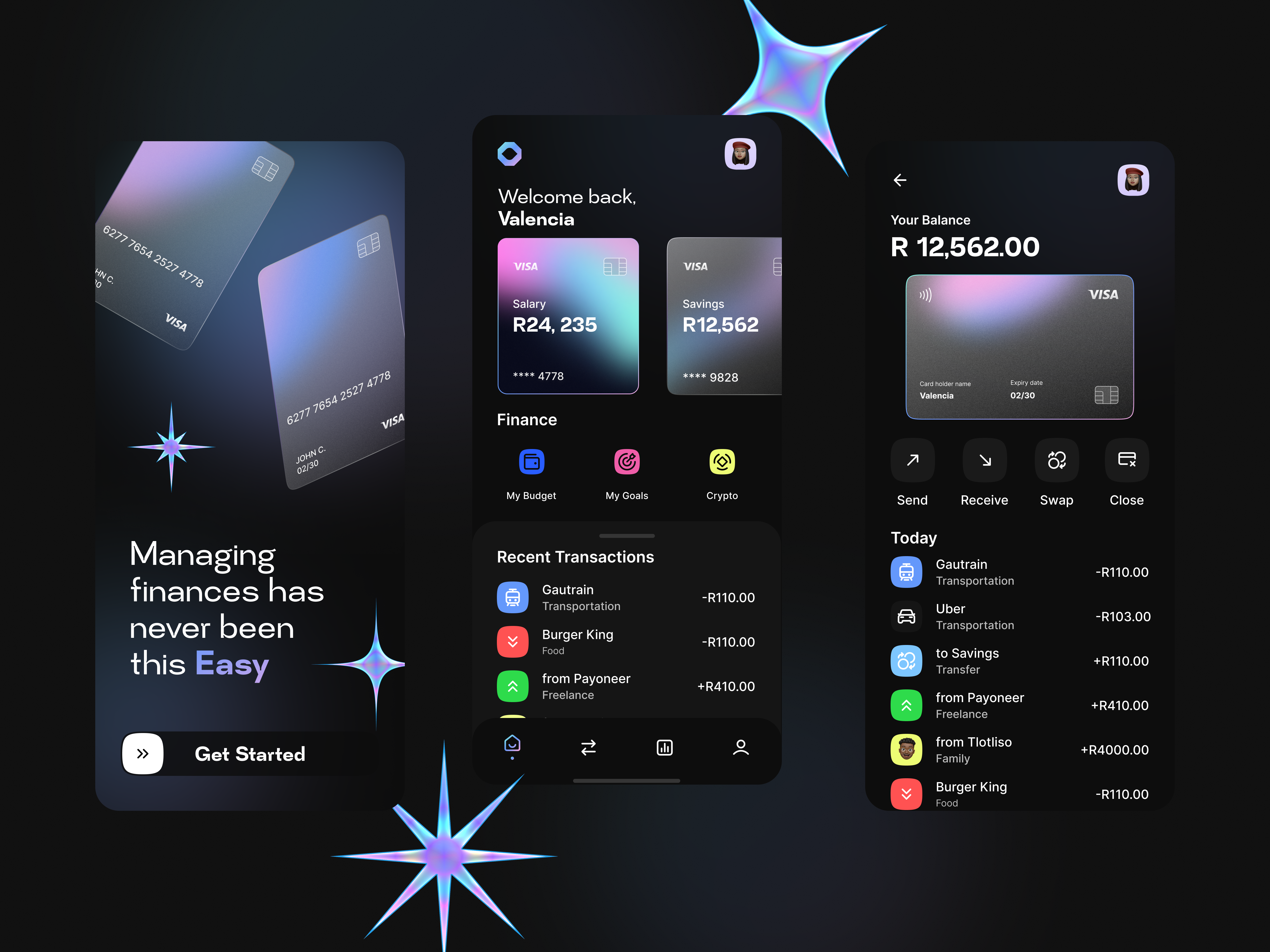Modern Banking App design illustration ui ux