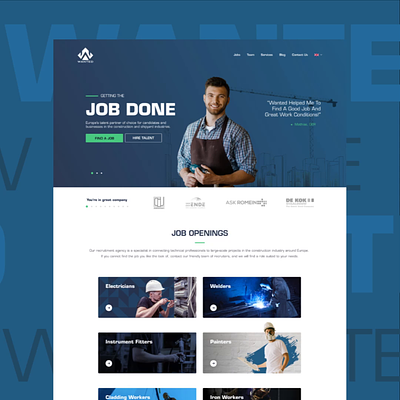 Website Design - Wanted development recruitment agency submarine agency ui design wanted web design website design