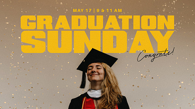 Graduation Sunday announcement church college commencement degree design diploma grad graduation graphic design high school proclaim promedia series student sunday youth