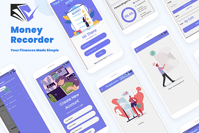 Money Record Apps graphic design ui