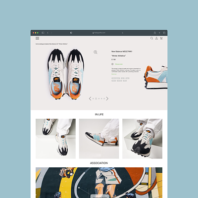 Sneaker store / Card product / Desktop card product design e commerce sneaker store ui