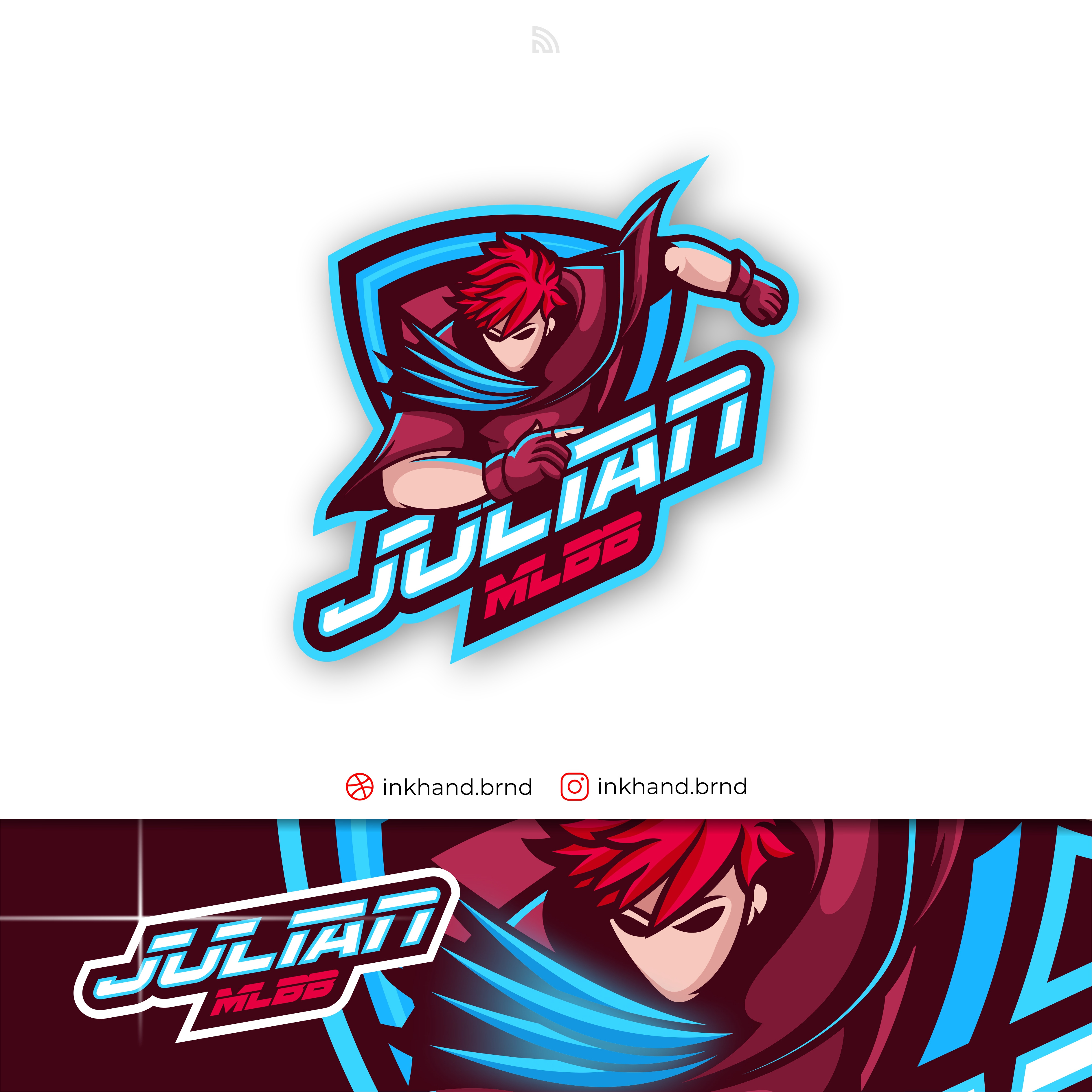 Julian MLBB character esport logo animation brand brand identity branding character design esport graphic design hero illustration julian logo mobile legend mobile legend bang bang vector