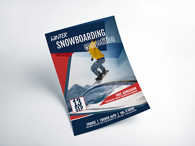 Winter Sport Flyer flyer graphic design leaflet poster print sports events winter sports