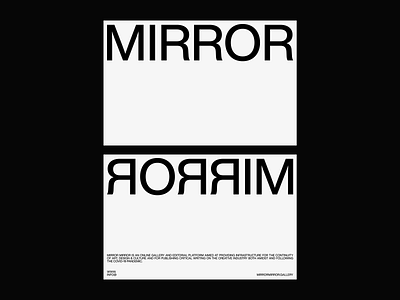 MIRROR MIRROR GALLERY - CARDS branding brutalist collateral design editorial gallery graphic design grid helvetica logo minimal minimalist minimalistic monochrome print sans serif swiss swiss type type typography