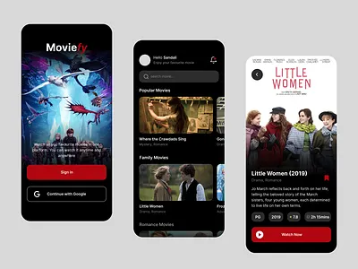Moviefy: Android iOS mobile UI android app ui ios mobile ui mobile app mobile ui movie streaming mobile app ui ux