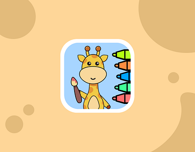 Colouring and drawing for kids | iOS App icon app icon app store flat graphic design icon ipad app iphone app logo