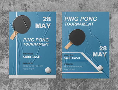 Ping pong posters branding design graphic design illustration poster typography vector