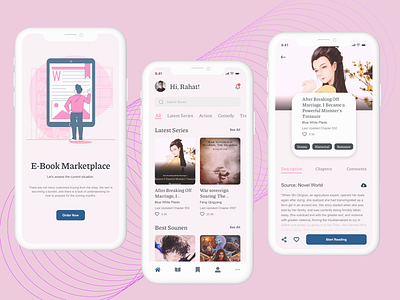E-Book Marketplace App app design ui ui ux uiux ux