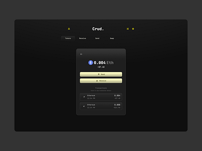 Single token page on Crud. app blockchain design ui ux web3