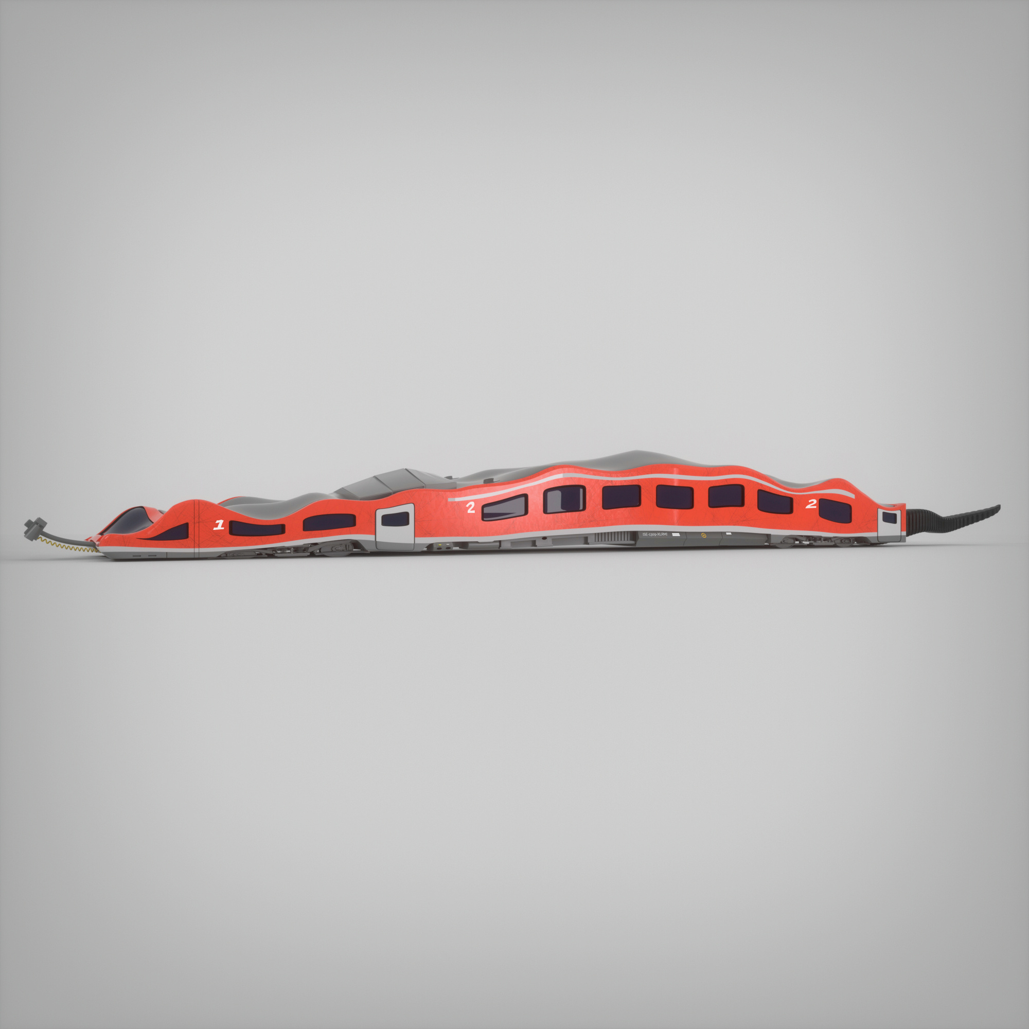 S-Nake 3d 3d art cinema 4d digital art snake street art surrealism train
