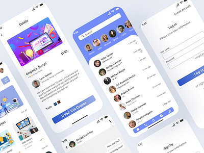 Mobile App UI UX Design adobe xd apps design e larning education figma graphic design mobile mobile app ui uiux