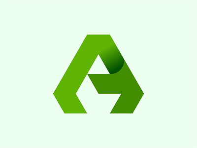 A Logo Concept a icon a letter a logo abc alphabet branding design graphic design green illustration letter a lettering logo vector
