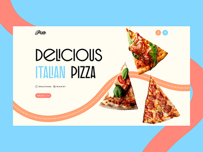 Сoncept for Pizza delivery concept delivery design fast food figma first page food pizza ui web web design