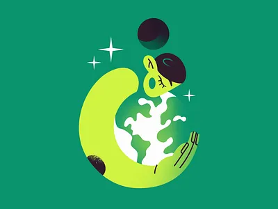 Planet Earth app creative earth eco editorial flat illustration illustration minimal planet procreate sustainability sustainable vector vegan web