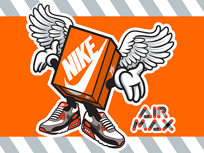 Air Max 90 branding character design design graphic design graphic design illustration logo typography vector