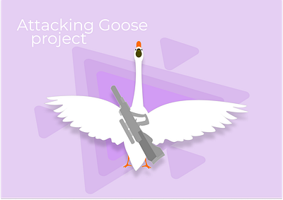 Phone app: "Attacking Goose" app branding design graphic design logo ui ux vector