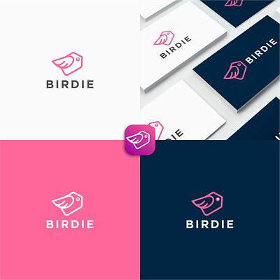 BIRDIE LOGO branding business card graphic design illustration logo