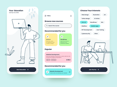 Education App app education app mobile ui ux