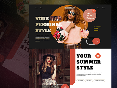 Fashion House | Landing page brand clothes clothing ecommerce fashion fashion house fashion web fashion website home page landing page landingpage modern online shop store style userinterface web design webdesign website website design