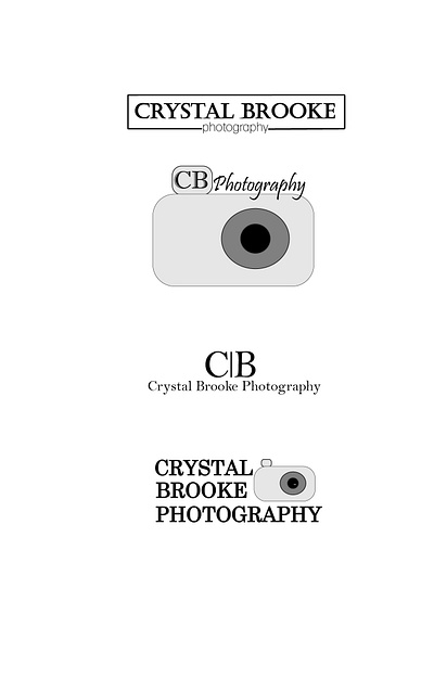 Crystal Brooke Photography Logo Options branding graphic design logo