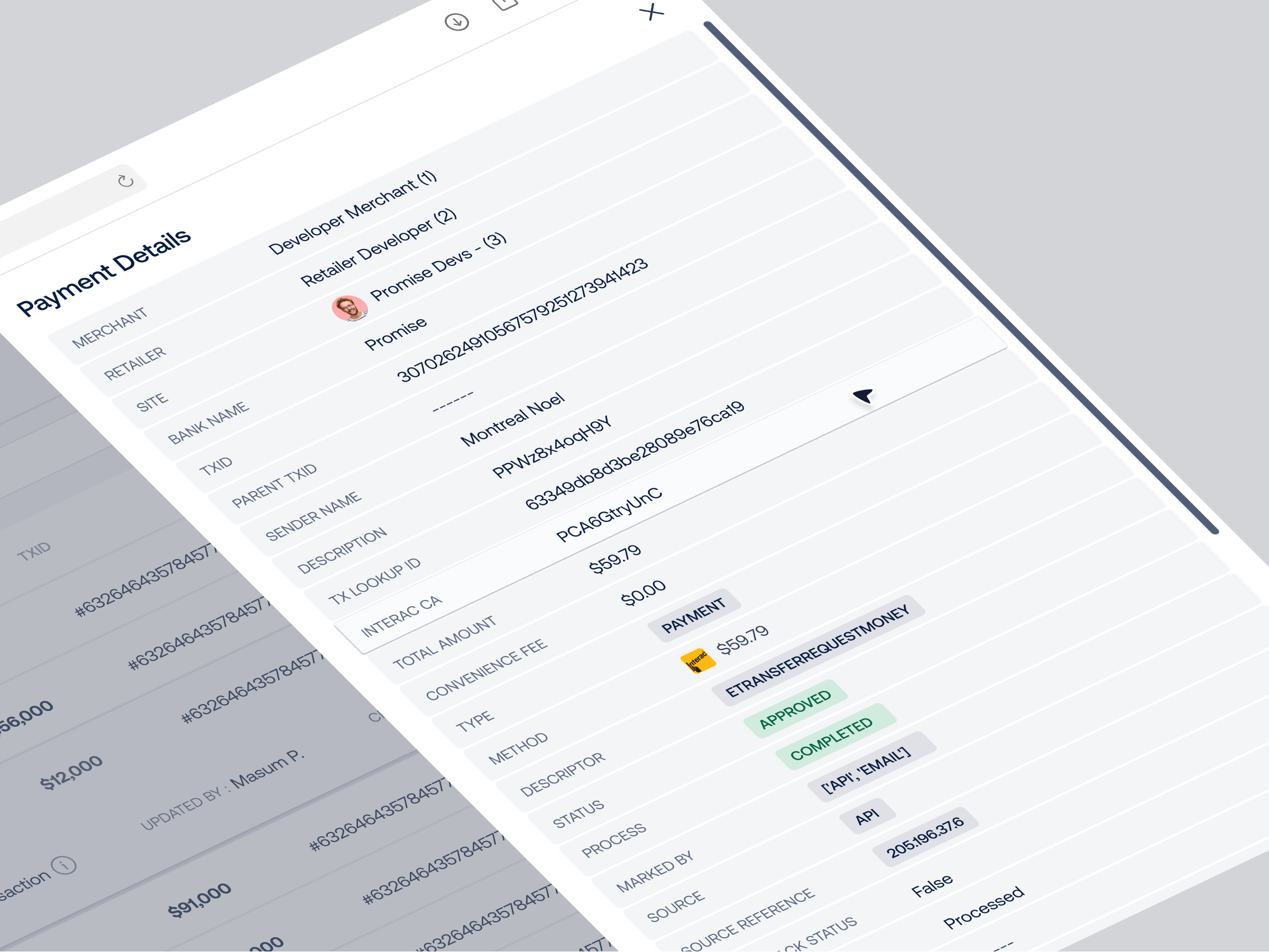 Dashboard Request & Payment Details breakdown clean dashboard details estimate fintech invoice line icons pay saas sidebar transaction details ui ux