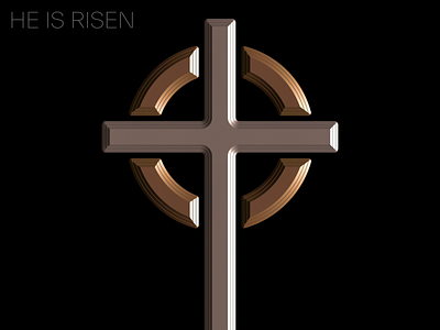 Easter 2023 3d branding cross design easter graphic design he is risen illustration illustrator logo typography vector