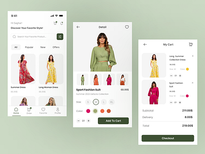 Fashion mobile App app fashion mobile shopping ui uiux