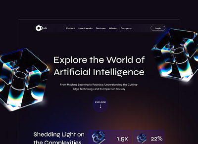 AI SaaS website design ai artificial intelligence saas ui webdesign website