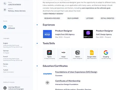 Minimal UI/UX Designer Resume branding design finding job graphic design job minimal recruiter resume ui user interface ux