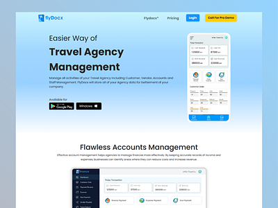 Travel Agency Sofware Website app branding business design mobile app ui ux web application