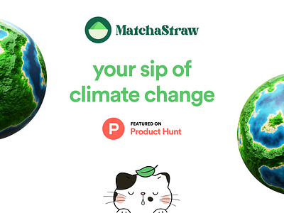 MatchaStraw // Product Hunt Covers • 2023 branding design graphic design illustration newsletter product hunt