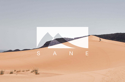 Sane Logo / Identity brand branding design graphic design identity identity design logo mountains outdoors typography vector