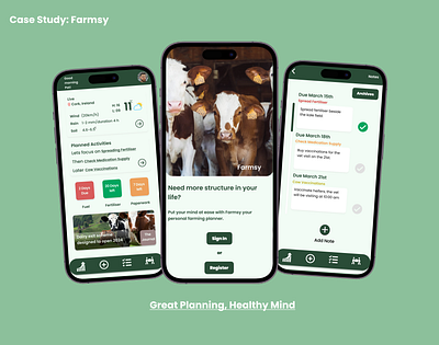 Farmsy: Farm Management app app design farming planning ui ux wellness