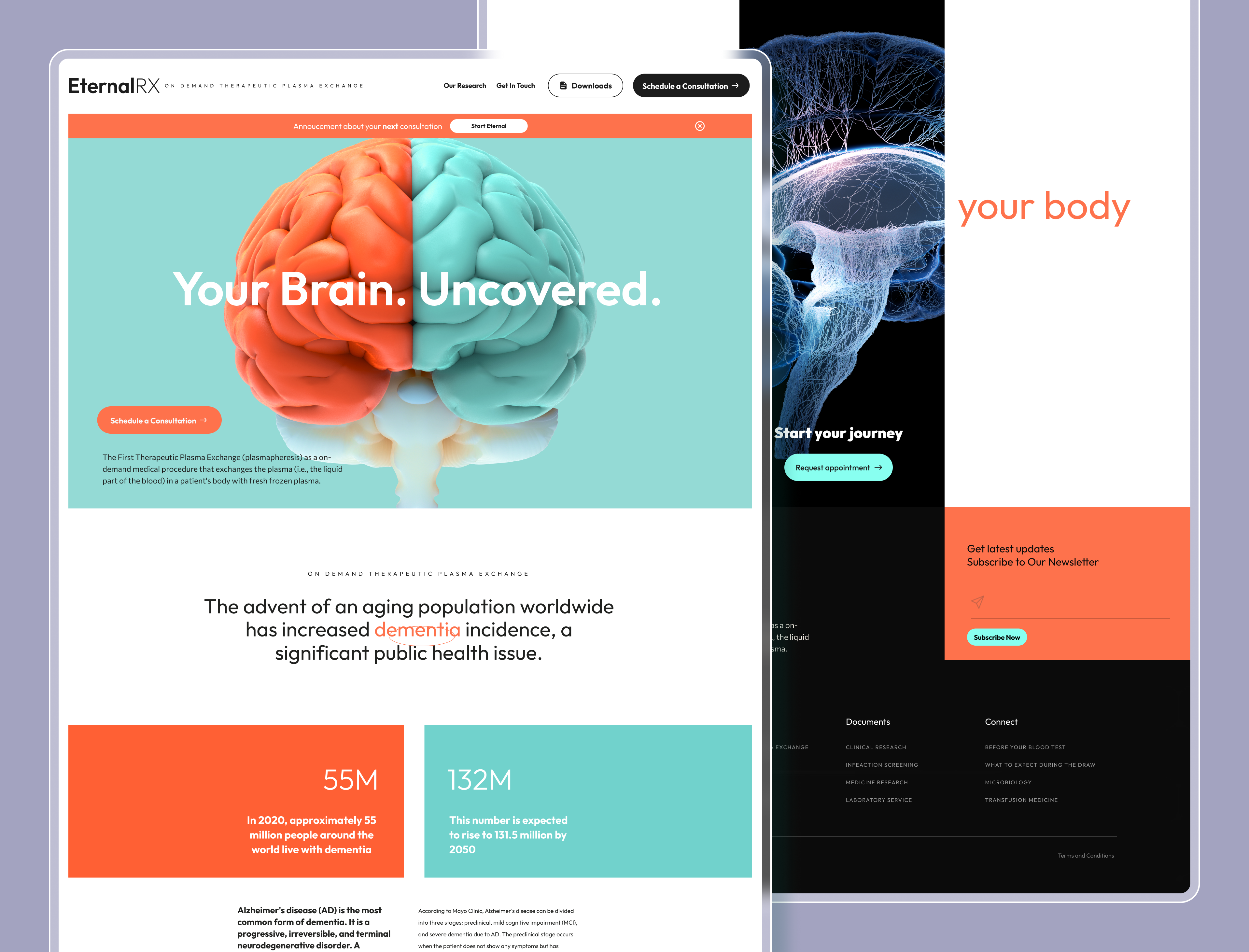 EternalRx Health Website Redesign Concept 2. agency branding design graphic design health homepage illustration landingpage logo medical mentors motion graphics muslim ripon typography uidesign uiux uxdesign vector website