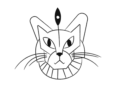 Cosmocat black and white cat cosmo cosmos graphic design hand drawn illustration ink line turbo vector