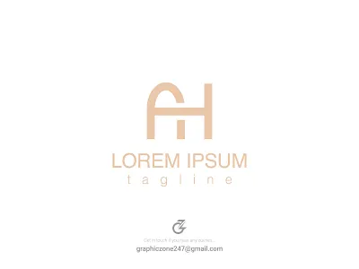 Letter A and H combination Logo concept for Real Estate Business a h logo a and h a and h logo branding design graphic design graphiczone365 letter mark logo lettermark lettermarklogo logo logodesign logotype minimal realestate realestatelogo vector