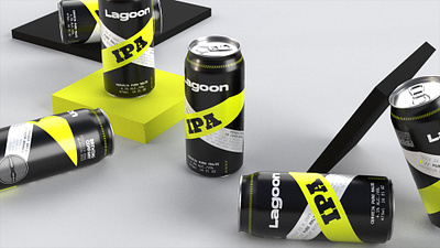 Beverage can Package Design for Lagoon Beer branding design graphic design logo package package design packaging product vector