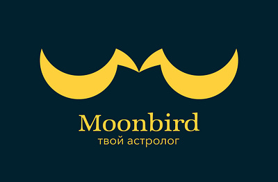 Logo for Moonbird astrologer adobe illustrator art astrologer astrology bird design flat graphic design illustration logo moon vector