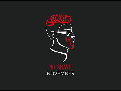 No Shave November Logo Design design graphic design illustration logo vector