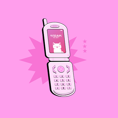 Flip Phone design flip phone illustration phone