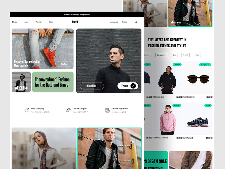 Fashion Landing Page by JS on Dribbble