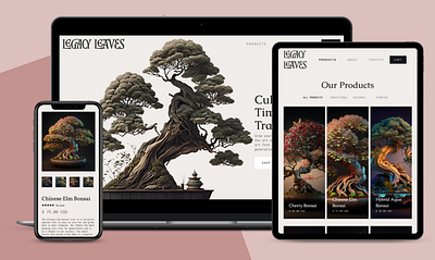 Legacy Leaves: Cultivating Timeless Traditions animation app bonsai branding business design design challenge ecommerce figma graphic design illustration responsive sales trees typography ui ux web design webflow website