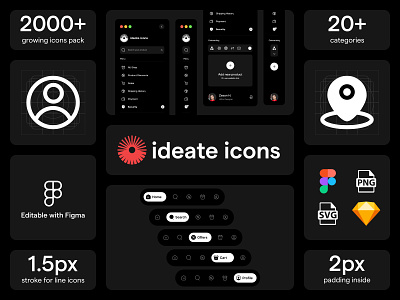 ideate icons design system icon icon pack icon set icons ios ui ui icon