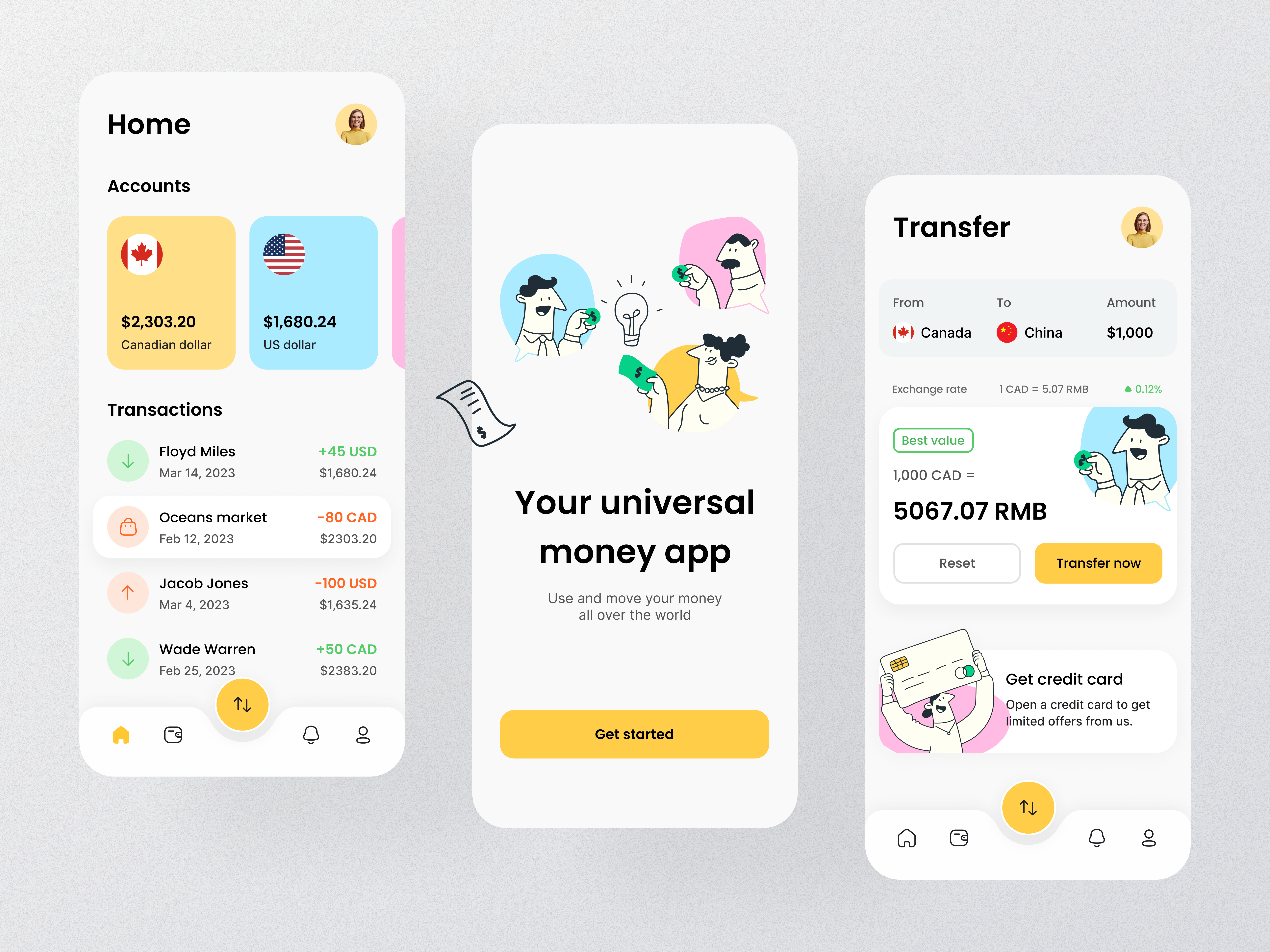 Money Transfer App - Mobile UI Design By Mei Jun On Dribbble