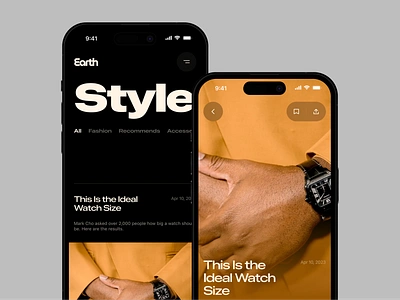 Earth News iOS App article blog crypto dark earth lifestyle magazine news reading