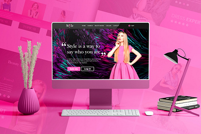 Style Ui Landing Page Design. branding design fashion figma gfxmint graphic landing page masudhridoy pink shopify template ui ux website woocommerce wordpress