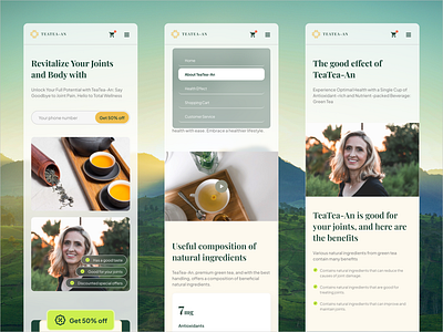 TeaTea-An — E-Commerce Website Mobile Responsive Version e commerce e commerce e commerce website e commerce website ecommerce ecommerce website green green tea homepage landing page mobile responsive mobile version responsive tea ui ui design web web design website website design
