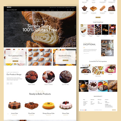 Bakery Landing Page bakery landing page bakery web page branding design graphic design landing page responsive design ui ux web design website design
