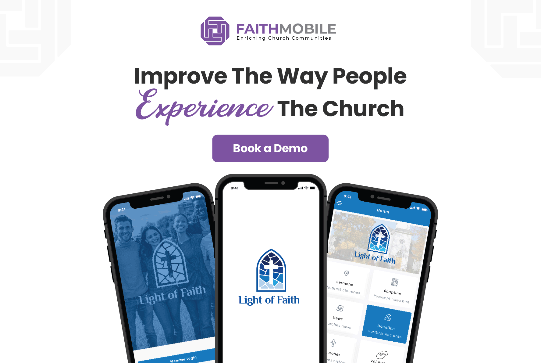 Faithmobile ad banner ad branding church church ad design graphic design